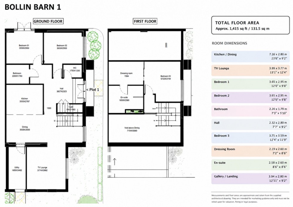 Floorplan for Bollin House Barns, Blakely Lane, WA16