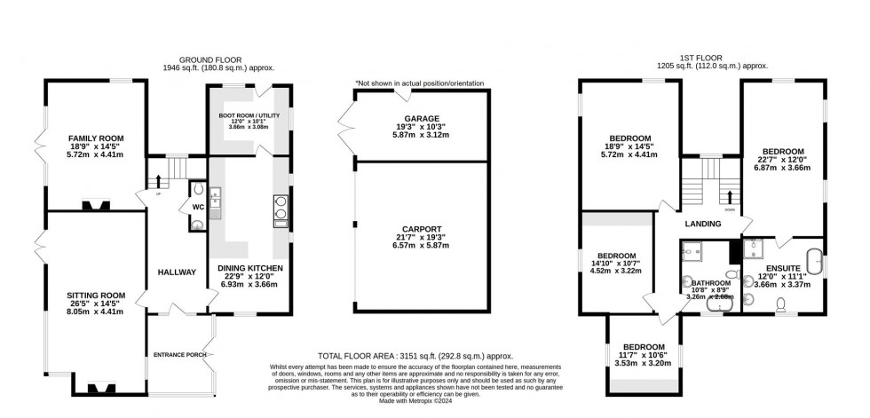 Floorplan for A Charming Farmhouse on Smithy Lane, Hulme Walfield