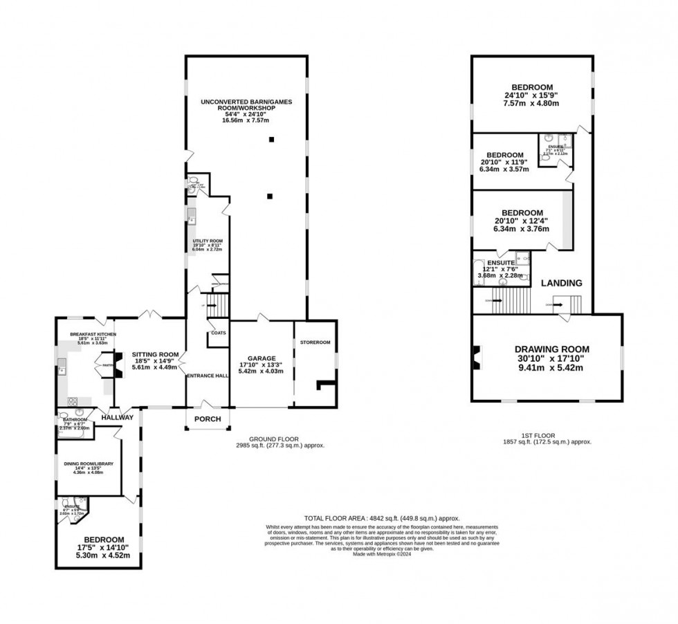 Floorplan for Wrigley Lane, Over Alderley