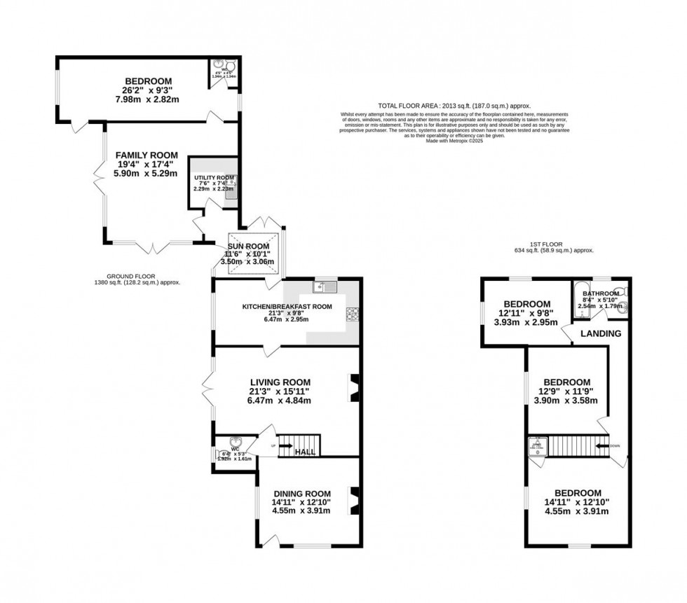Floorplan for Moss Terrace, Cross Lane, Wilmslow