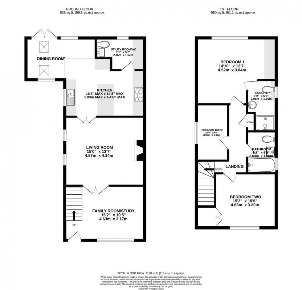 Floorplan for South Oak Lane, Wilmslow