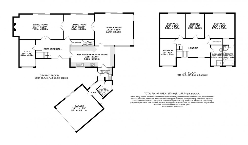Floorplan for Meadow Brow, Alderley Edge