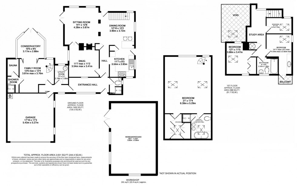 Floorplan for Fulshaw Avenue, Wilmslow
