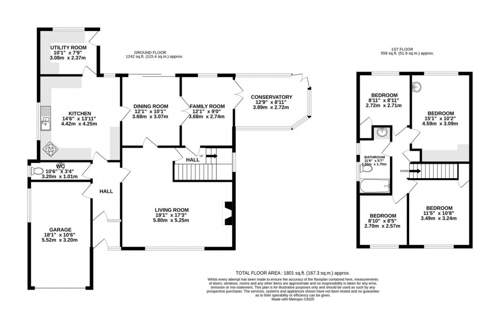 Floorplan for Wilton Crescent, Alderley Edge