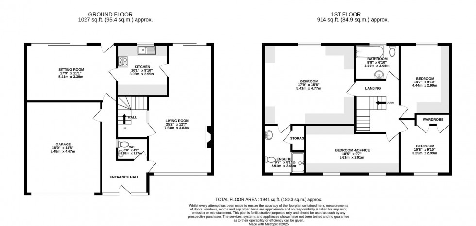 Floorplan for Windermere Drive, Alderley Edge