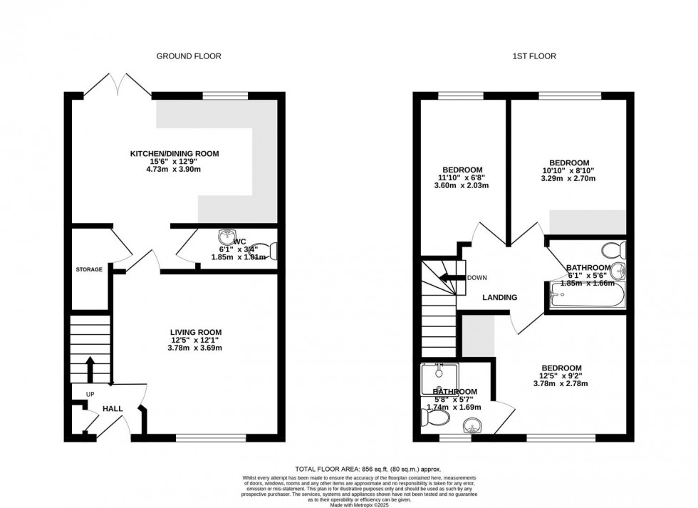 Floorplan for Bailey Road, Wilmslow