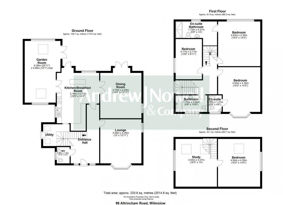Floorplan for Altrincham Road, Wilmslow