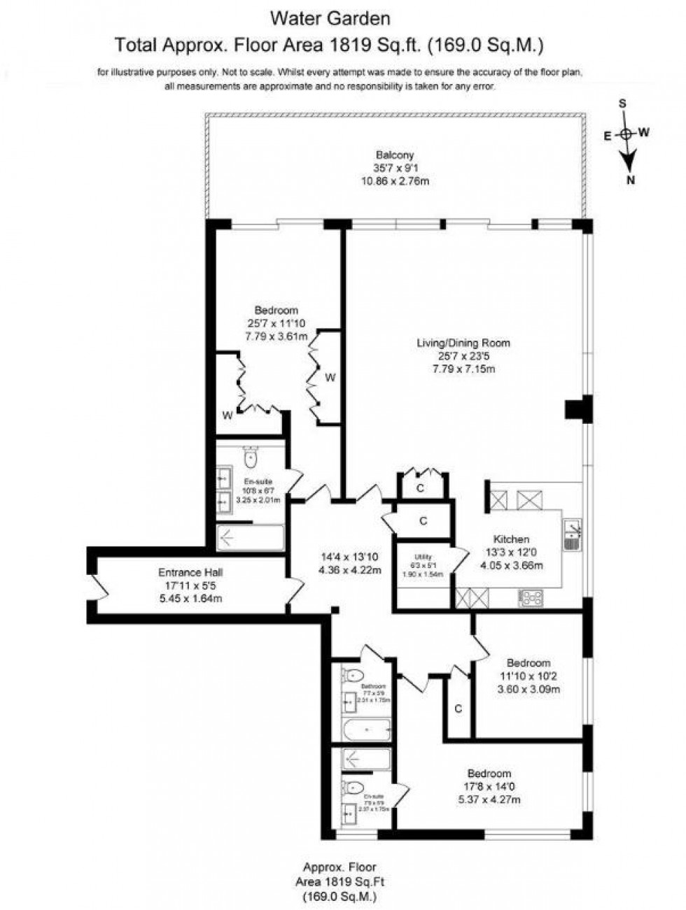 Floorplan for The Water Garden, Alderley Park, Nether Alderley