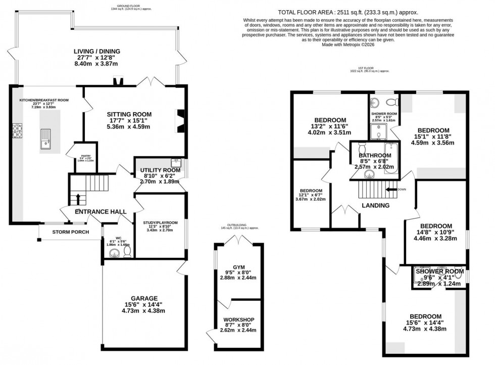 Floorplan for Downesway, Alderley Edge
