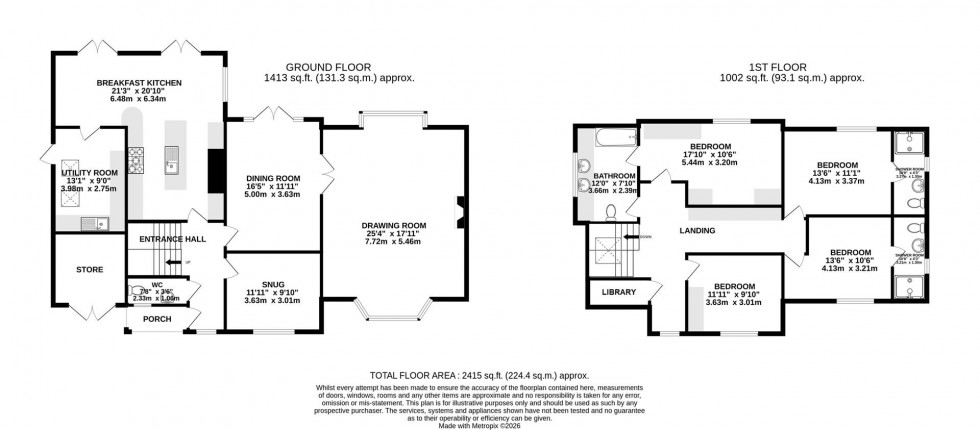 Floorplan for Chorley Hall Lane, Alderley Edge