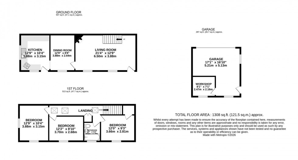 Floorplan for Wornish Nook, Somerford Booths