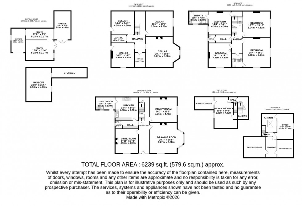 Floorplan for Brook Lane, Alderley Edge