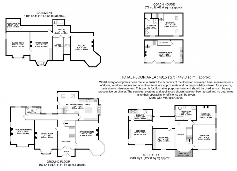 Floorplan for Trafford Road, Alderley Edge