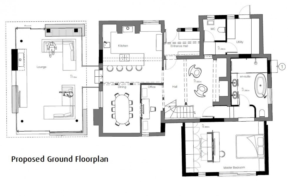 Floorplan for Farmhouse with 7 Acres on Soss Moss, Nether Alderley