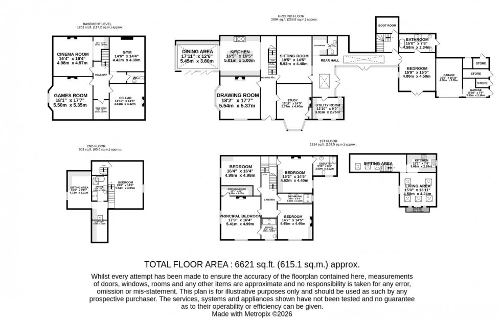 Floorplan for Stunning Georgian Residence on Brook Lane, Alderley Edge