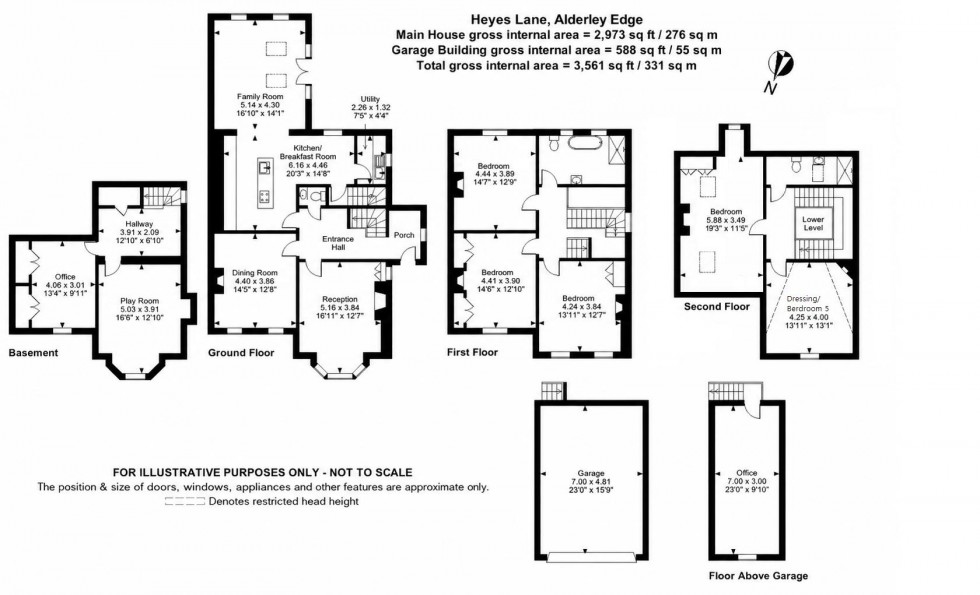 Floorplan for Heyes Lane, Alderley Edge