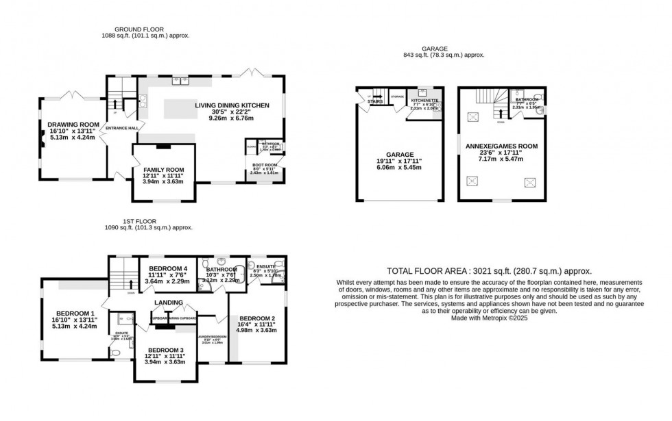 Floorplan for 21 Moss Road, Alderley Edge, SK9
