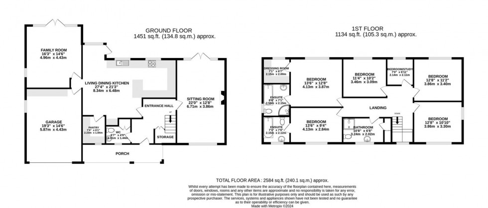Floorplan for 5 Eaton Drive, Alderley Edge, SK9