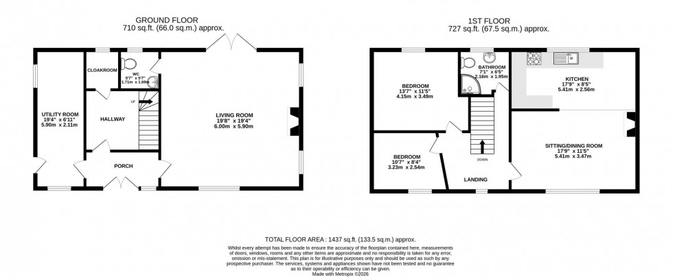 Floorplan for Bomish Lane, Lower Withington, SK11